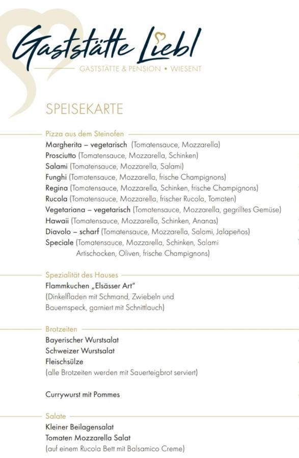 Hotel Gaststaette Liebl Wiesent Zewnętrze zdjęcie